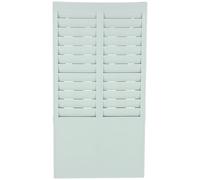 BATHVEVE Wall Mounted Attendance Cards Holder Rack 24 Slots for Time Cards Storage, Plastic Material, Easy to Take down Design, Suitable for Employee Entrance and Next to Time Clock