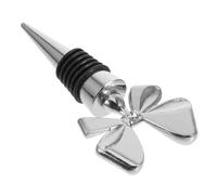 BATHVEVE Wine Cork Saver Bowknot Elegant Silver Wine Bottle Made of Zinc Alloy and Silicone, Reusable Leakproof with Universal Fit for Table Decoration and Bar Use