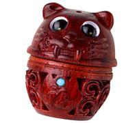 BATHVEVE Wood Tiger Hanging Charm DIY Crafts Pendant, Wooden Animal Keychain Tiger Charm, Aroma Beads Holder, Necklace and Home Decor