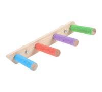 BATHVEVE Wooden Bird Climbing Ladder for Parrots and Parakeets Chewable Step Ladder with Smooth Surface for Physical Activity and Beak Grinding Safe and Pet Playground Accessory