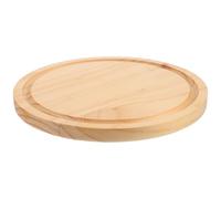 BATHVEVE Wooden Cheese Board with Handle, Round Pine Wood Cutting Board for Kitchen and Café Use, Easy Cleaning and Versatile Serving Plate for Cake, Fruit, and Dessert Presentation