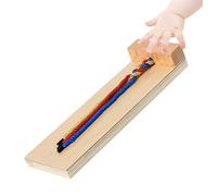 BATHVEVE Wooden Hair Braiding for Ages Early Educational Fine Motor Skill Development Lacing Kit Safe Water-based Paint Rounded Edges Independence Building Practice