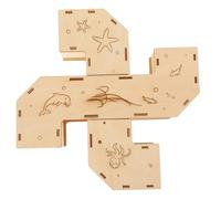 BATHVEVE Wooden Hamster Maze for Small Animals, Beige Small Pet with Play and Rest Platform, Resistant to Bite and Scratch, for Hamster Exercising and Obstacle Course