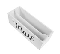 BATHVEVE Wooden Mail Storage Box for Desk Mail and Key Holder Checks Storage Compartment for Home Office Paperwork Organization