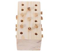 BATHVEVE Wooden Parrot Shredding Hanging Chewing Bird Plaything for Pet Birds with Assorted Colours and Sturdy Wood Material, for Indoor Parrot Training and Grinding Teeth