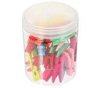 BATHVEVE Wooden Push Pins Not Easy to Deform or Scratch Hands Rounded Corners with Stainless Steel Pin 50pcs Decorative Thumbtacks for Bulletin Boards, Craft Projects, Home and Office