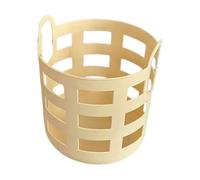 BATHVEVE Yellow Wear-resistant and Reusable Laundry Basket Organizer with Handle Clothes Storage Hamper Minimalist Design Small Laundry Storage Basket for Home and Dormitory
