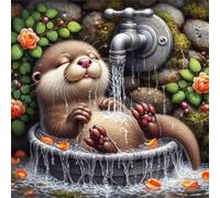 Bathwater Otter 35 Piece Jigsaw Puzzles for Adults and Kids, Impossible Puzzle, Jigsaws 35 pieces for adults Gifts, Difficult jigsaw puzzles for The Whole Family
