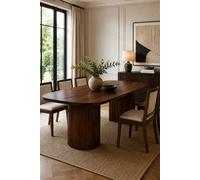 Bathwick Dark Mango Wood Rectangular Dining Table 200Cm 6 To 8 Seater