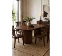 Bathwick Dark Mango Wood Rectangular Dining Table 6 To 8 Seater