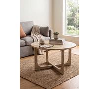 Bathwick Natural Solid Mango Wooden Round Coffee Table