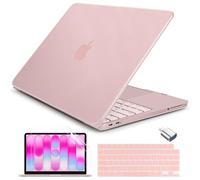 Batianda 4-in-1 Bundle for New MacBook Neo 13 inch Case 2026 Release Model A3404, Matte Protective Hard Shell Cover with Matched Keyboard Skin, Screen Protector, Official Color Matched, Blush