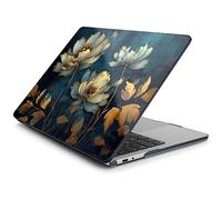 Batianda Case for 13-inch Microsoft Surface Laptop Copilot+ PC 2025 (Latest Model), Artistic Patterns Ultra-Slim Lightweight Scratch-Resistant Hard Shell with Professional Protection, Blooming Gold