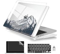 Batianda Case for MacBook Pro 14" 2026 2025-2021 Release, Snow Mountain | 4-in-1 bundle with snow mountain art, scratch-resistant slim hard shell protection for travelers and outdoor nature lovers
