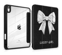 Batianda Case for New iPad (A16) 11 inch 2025 / iPad 10th 10.9-inch 2022 - Premium Pearlescent Silk Texture Smart Cover with Clear Back, Shockproof Folio Auto Sleep/Wake, Bow tie
