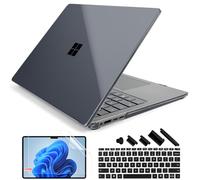 Batianda Crystal Case for Microsoft Surface Laptop 15-inch Touchscreen Copilot+ PC 2024 (7th Ed) Lightweight Durable Scratch-Resistant Easy Install, with Keyboard Cover & Screen Protector, Black