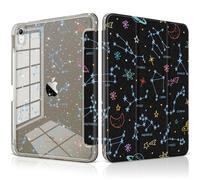 Batianda Glitter Case for iPad Air 11-inch (M4 2026 / M3 2025 / M2 2024), iPad Air 5th/4th (2022/2020) - Cute Aesthetic Cover with Silky Pearl-Sheen Finish Clear Sparkle Back, Galaxy Constellations