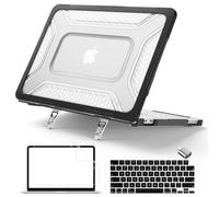 Batianda HexArmor Case for MacBook Neo 13 Inch 2026 Model A3404, Black | Extreme Heavy Duty Case with Anti-Slip Durable Metal Stand Holds 25lbs,Honeycomb Hybrid Rugged Shell,Max Cooling & Stability