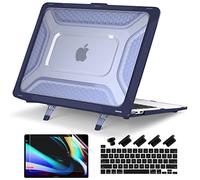 Batianda HexArmor Case for MacBook Pro 16 inch 2019 Model A2141, Navy Blue | with Shock-absorbing Corners, Anti-Slip Rubberized Stand Holds 25lbs, Honeycomb Rugged Matte Shell Max Cooling & Stability