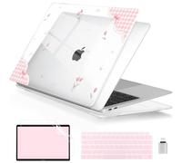 Batianda LumiArt Case for MacBook Air 13 inch M1 Chip, Pink Picnic Garden | Fits Model A2337/A2179/A1932, 1.2mm Slim Lightweight Hard Shell Cover for Students, Teens and Minimal Style Users