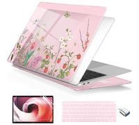 Batianda LumiArt Case for MacBook Air 13" M1 Chip, Strawberry Garden | Fits Model A2337/A2179/A1932, 2018-2020; 1.2mm Slim Lightweight Hard Shell Cover, Scratch Resistant,4-in-1 Accessories Bundle