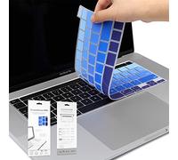 Batianda Ombre Color Waterproof Silicone Keyboard Cover Skin for New MacBook Pro 13 2022 2020 Release with Touch Bar A2338 M1 M2 A2251 A2289 & MacBook Pro 16 Inch 2019 Release A2141, Gradient Blue