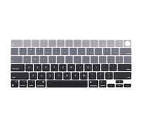 Batianda Premium Gradient Color Keyboard Cover for M2 M3 Chip MacBook Air 15 inch & MacBook Air 13.6" 2022 2023 2024 Soft-Touch Silicone Protective Skin,Gradient Grey