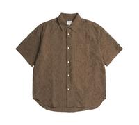 Batik Fil Coupe Shirt in Chesnut- male- Norse Projects- Short Sleeve Shirts- Brown- M- Shirts M