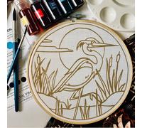 Batik Ying Batik DIY Kit - Heron - Batik Frame only