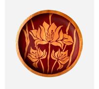 Batik Ying Magnolia Batik Mahogany Serving Plate - 20cm diameter