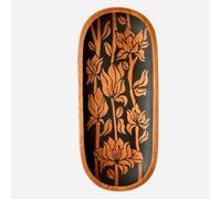 Batik Ying Magnolia Mahogany Oval Tray