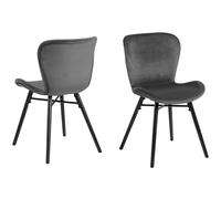 Furniture To Go Batilda Dining Chair In Dark Grey Set Of 2