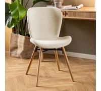 Batilda Dining Chair - Set of 2 - Cream Boucle Fabric