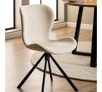 Batilda Dining Chair - Set of 2 - Swivel - Cream Fabric
