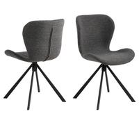 Indoor Furniture Group Furniture To Go Batilda Swivel Dining Chairs In Grey Fabic Set Of 2, Grey