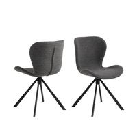 Furniture To Go Batilda Swivel Dining Chairs In Grey Fabic Set Of 2