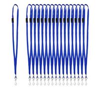 BATINO 25Pcs Breakaway Lanyard with J-Hook Bulk Flat Lanyards for Name tag ID Badges Lanyards Safety Blue Personalised Lanyards Neck Flat Premium Breakaway Badge Lanyard (Blue)