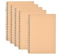 BATINO 5Pack Spiral Lined Notebook A5, Ruled Journals Notebooks, Soft Cover Notebook, 60 Sheets, 120 Pages, Wirebound Notebooks Bulk Journals Lined Notebook for Business Office School Travel