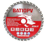 BATIOPV TCT Circular Saw Blade 165 x 20mm x 36 Teeth - Mitre Saw Blade for low carbon steel, Aluminum, and Metal Cutting - Compatible with Makita, Dewalt, Bosch