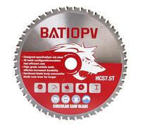 BATIOPV TCT Circular Saw Blade 190 x 30mm x 48 Teeth - Mitre Saw Blade for low carbon steel, Aluminum, and Metal Cutting - Compatible with Makita, Dewalt, Bosch