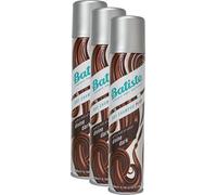 Batiste dry shampoo divine dark with a gentle hint of colour, for black and dark brown hair, fresh hair for all hair types, 3-pack 2+1 (3 x 200 ml)