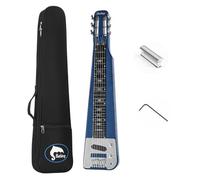 Batking Lap Steel Guitar, Electric Slide Guitars 6 String Slotted Headstock Guiter (Dark Blue)