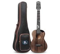 Batking Tenor Ukulele 26 inch Ukelele Solid Mahognay Hawaiian Uke with Beginner Bundle Kit Include Gig Bag (Brown, Graphtech Machine Head)