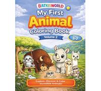 Batkisworld: My First Animal Coloring Book - Volume 2: Easy and Fun Coloring Pages for Kids Ages 3-7
