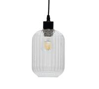 Batley - Clear Ribbed Glass Easy Fit Pendant Shade