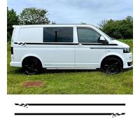 BATLMLOD 2PCS Car Stickers,Fit For VW Transporter T4 T5 T6 Camper Van Side Racing Stripes Graphics Vinyl Decals Auto Accessories