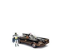 DC Comics - Batman 1966 TV Series Classic Batmobile Metals Die-cast Toy Car with Batman Die-cast Figure (Black/Orange) shop4world.com