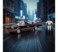 Batman 1966 Classic Batmobile with Figure 1:24 Model