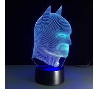 Batman 3D Lamp Room Bedroom Decorative Night Light Multi 7 Color Change USB Cable Smart Touch Button LED Desk Table Light Kids