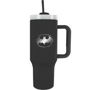 Pyramid International Batman Bat Emblem 40oz/1200ML Tumbler with Straw and Lid, Advanced Double-Wall Vacuum Insulation, Guarantees Cold Up to 11 Hours, Hot Up to 7 Hours, BPA-Free